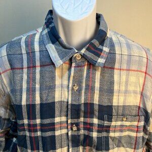 johnnie-O Men's multicolored lightweight long sleeve Flannel Shirt 2XL XXL